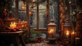 Capturing the Enchantment of Christmas: A Festive Scene of Sparkling Lights, Cozy Gatherings, and Heartwarming Anticipation