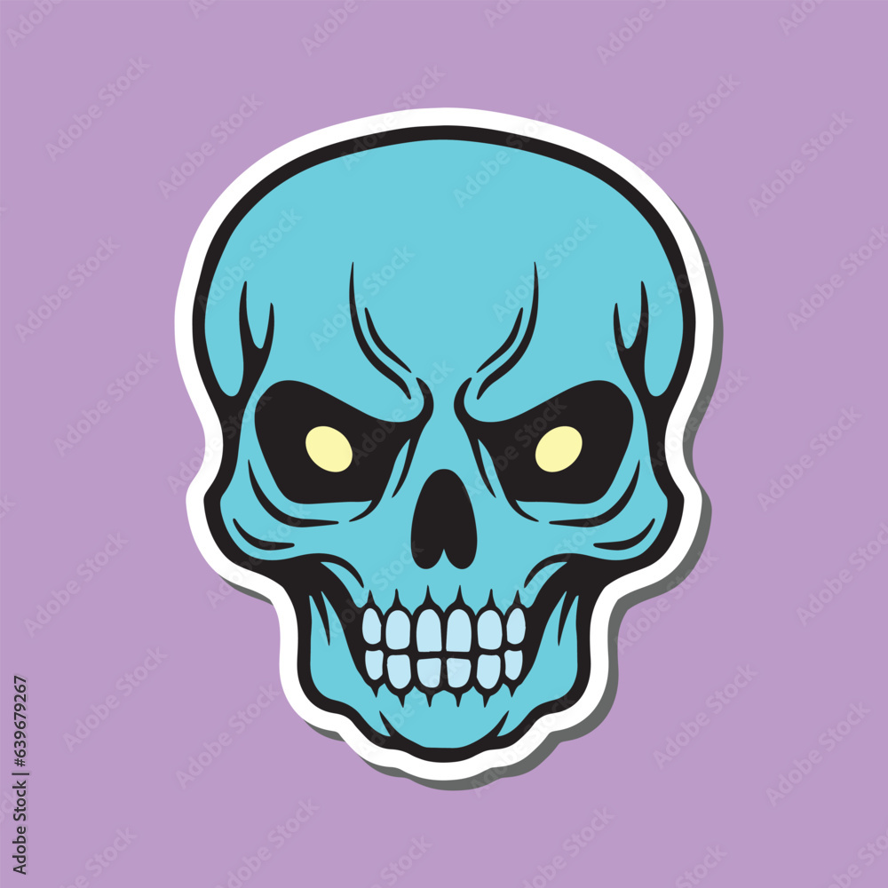 Fototapeta premium skull hand drawn illustrations for stickers logo tattoo etc