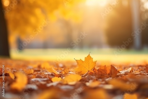 Beautiful autumn landscape generative ai