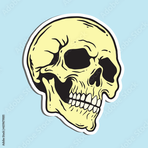 skull hand drawn illustrations for stickers logo tattoo etc