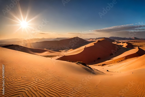 sunrise in the desert generated Ai.