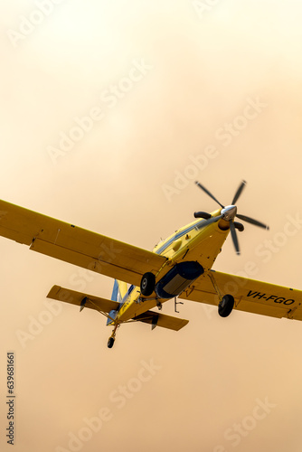 Alexandroupolis Evros Greece 21.8.2023: Massive Forest fire near airport and Apalos, emergency situation, firefighting helicopters photo