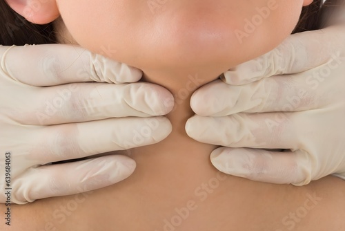Woman Getting Thyroid Gland Control