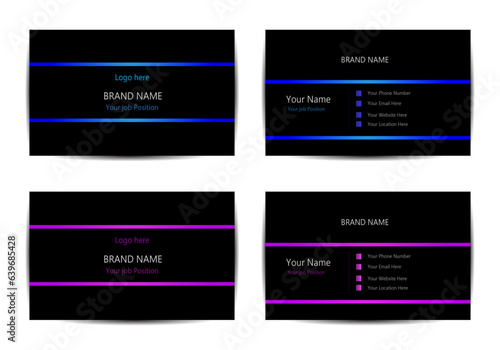 business card templates, set of business cards, business card set, modern template design, business card design.