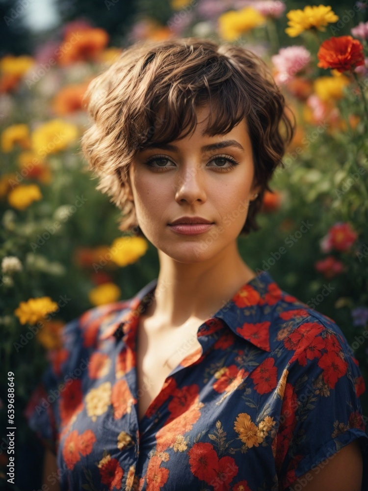 Naklejka premium Pretty woman portrait