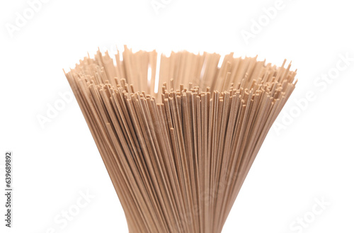 Wallpaper Mural Soba noodles uncooked, buckwheat and wheat flour pasta isolated on white, clipping path  Torontodigital.ca