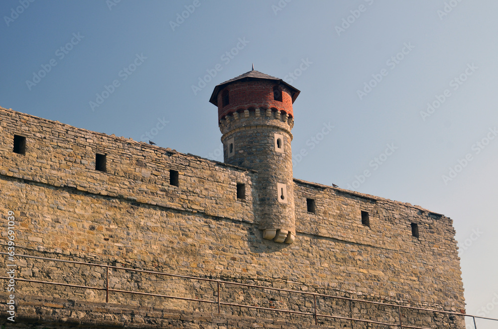 Medieval castle wall and tower