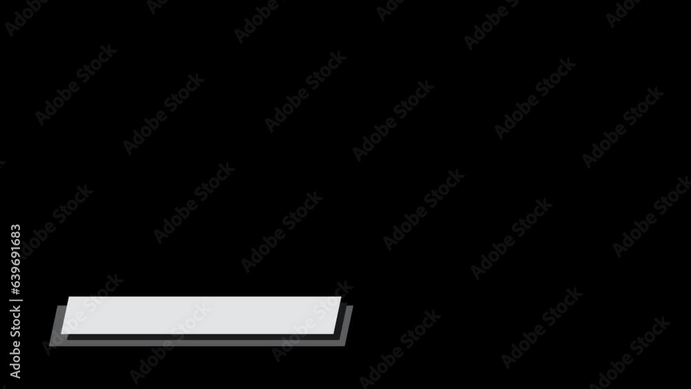 Minimalist Lower Third with White, Gray and Black Colors. Dynamic Movement.