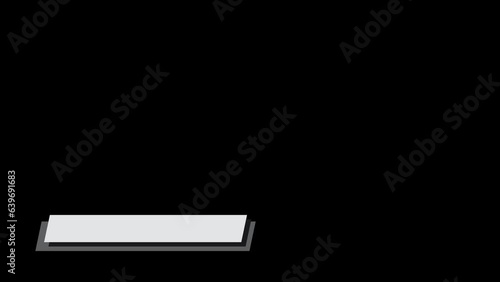 Minimalist Lower Third with White, Gray and Black Colors. Dynamic Movement.