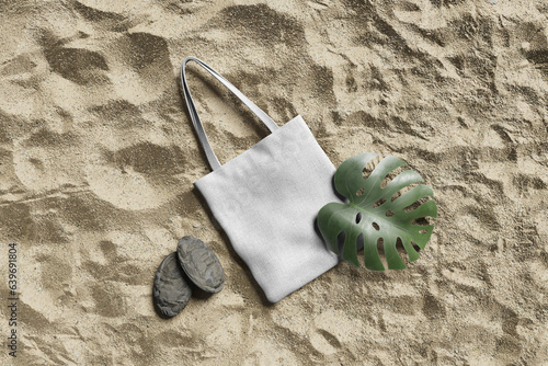 Outdoor Tote Bag Mockup for showcasing your design to customers photo