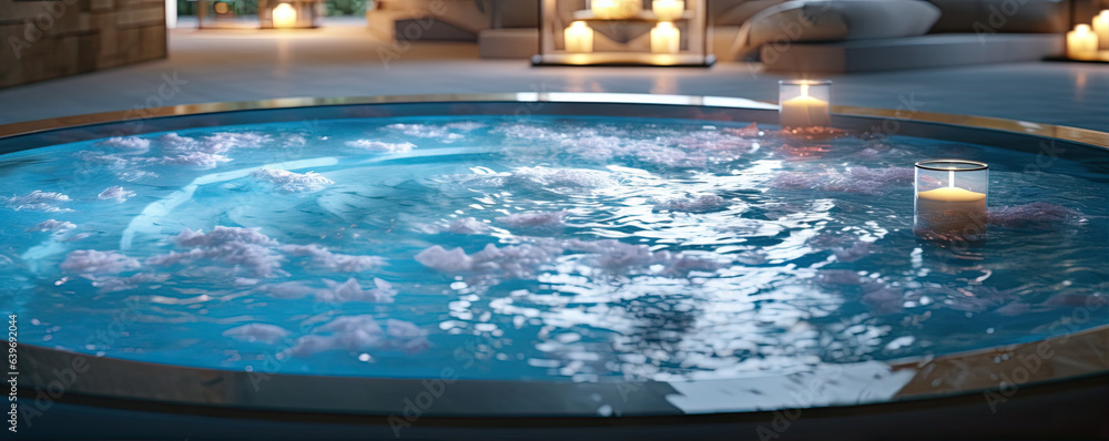 Obraz premium Hot tube in the relaxation centre. generative ai