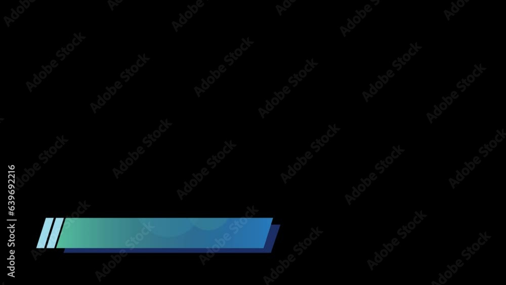 Cyan Blue Lower Third Animation with a Moving Circle Texture fill Inside