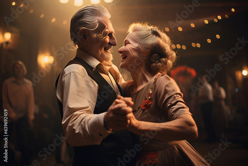 Elderly Couple Rekindling Their Love