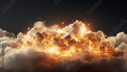 Abstract clouds formation with stars photo