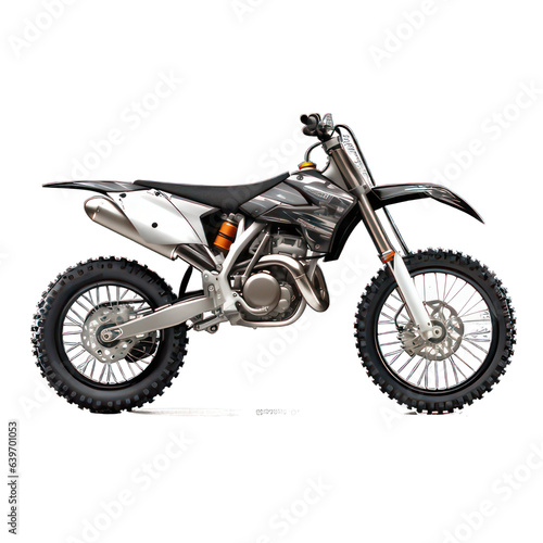 Motocross bike isolated on white created with Generative AI