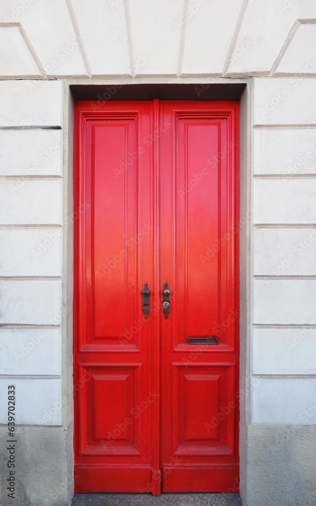 traditional red door