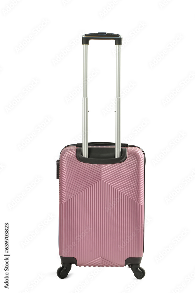 Stylish suitcase isolated on white background Stylish suitcase isolated on white background