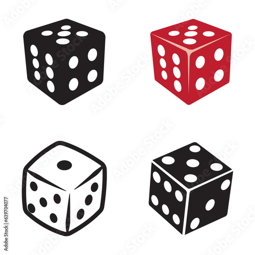 dice icon logo vector design template