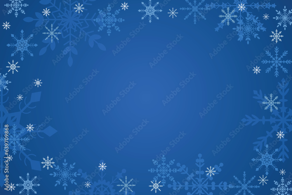 Winter background in blue colors.