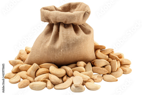 sack of peanuts isolated on transparent