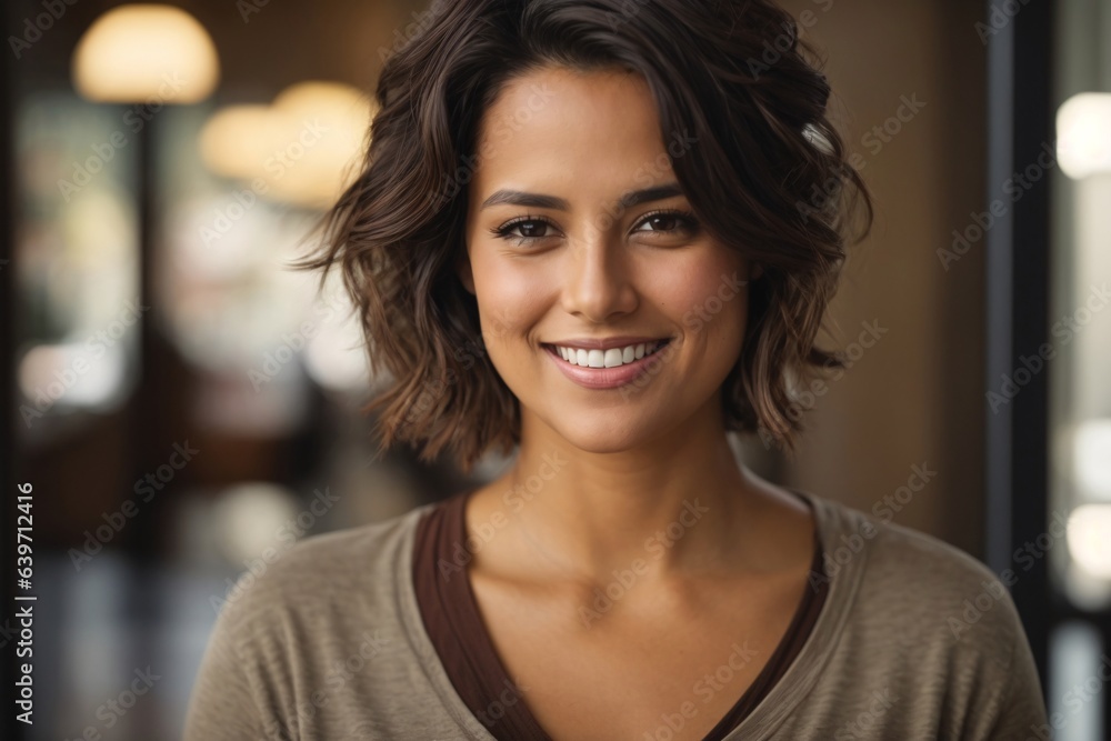 Beautiful business young woman happy and smiling Beautiful business young woman happy and smiling