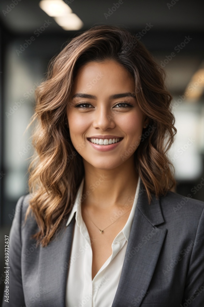 Beautiful business young woman happy and smiling Beautiful business young woman happy and smiling