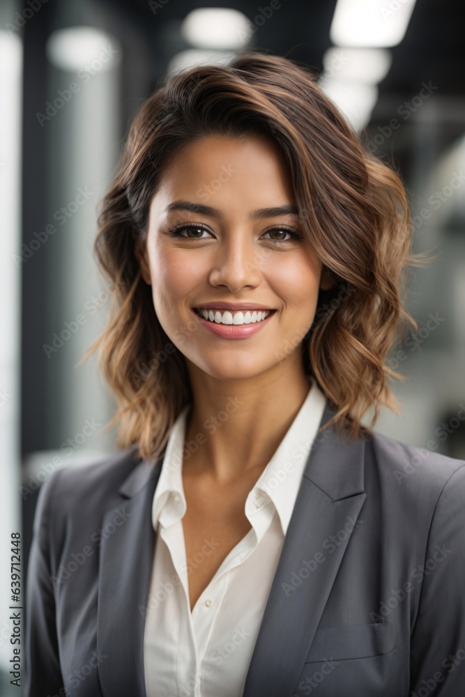 Beautiful business young woman happy and smiling Beautiful business young woman happy and smiling