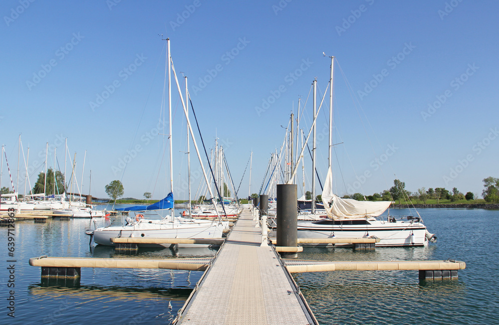 Lake of Der Chantecoq harbor Giffaumont - Champaubert Champagne Grand Est France