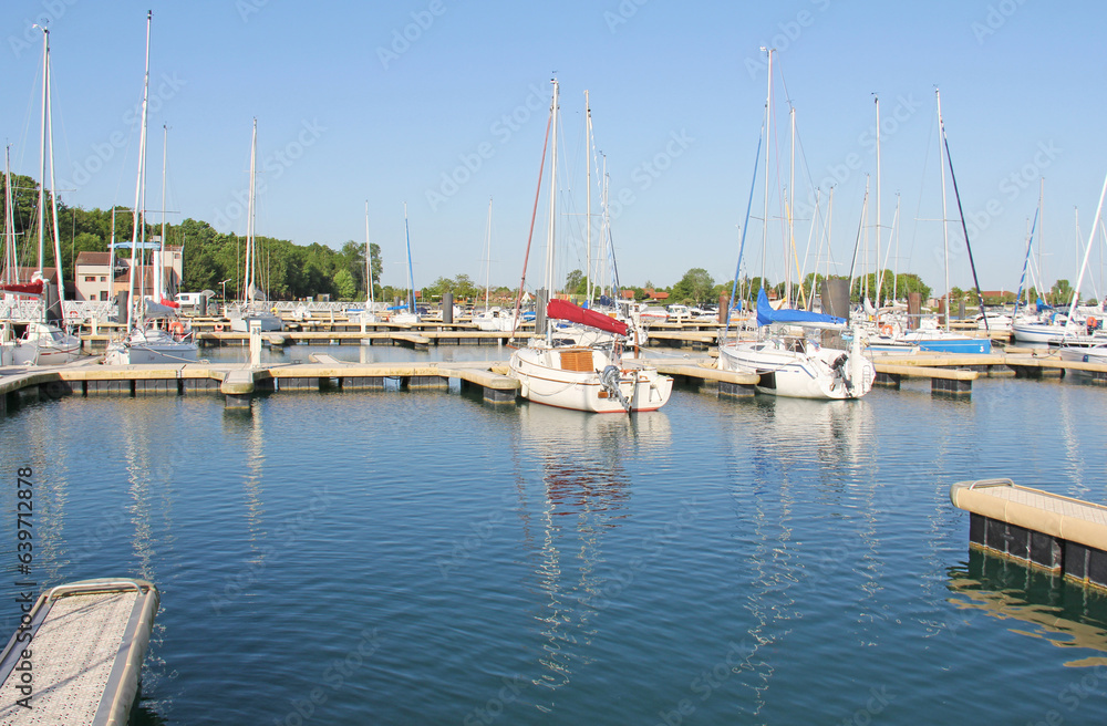 Lake of Der Chantecoq harbor Giffaumont - Champaubert Champagne Grand Est France