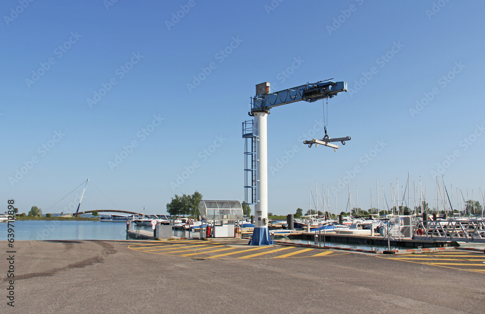 Lake of Der Chantecoq harbor Giffaumont - Champaubert Champagne Grand Est France