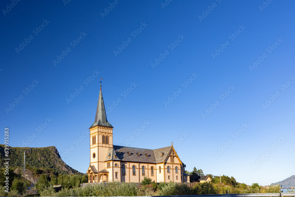 Vågan Church, also known as the Lofoten Cathedral, is a cross church in Kabelvåg in Nordland. . It was inaugurated on 9 October 1898 Vågan Church, also known as the Lofoten Cathedral, is a cross church in Kabelvåg in Nordland. . It was inaugurated on 9 October 1898