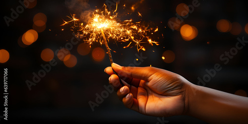 Sparkler, light, Christmas