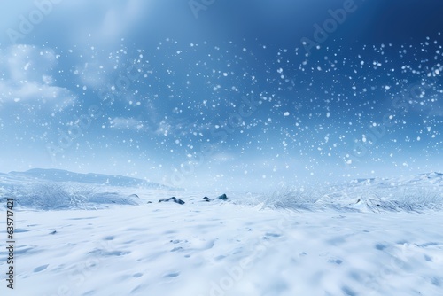 Beautiful ultrawide background image of light snowfall © Celina