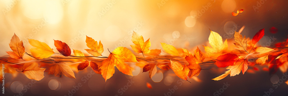 Autumn Abstract Panoramic Banner 9