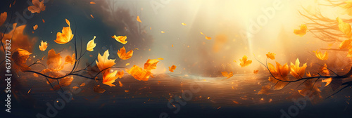 Autumn Abstract Panoramic Banner 12