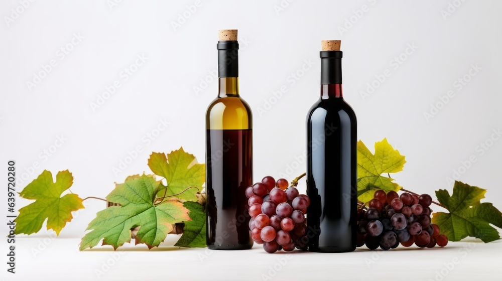 Photo of a wine tasting with a variety of bottles and fresh grapes