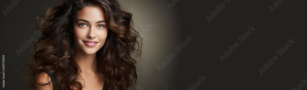 A young woman with beautiful hair, generative AI A young woman with beautiful hair, generative AI