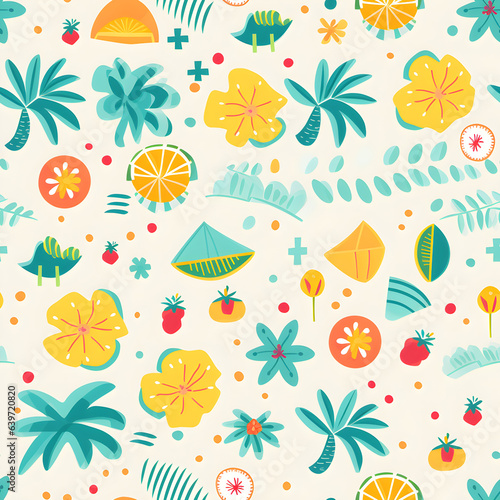 seamless background with flowers