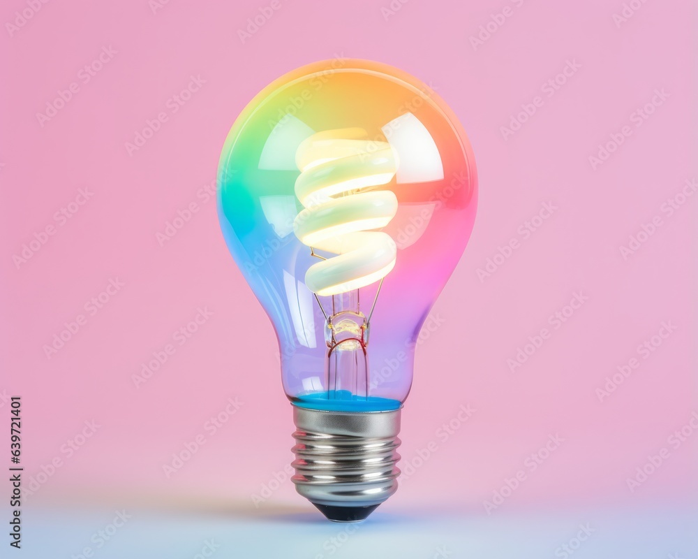 Classic glass incandescent light bulb and an energy saving spiral light bulb combined into one, energy-efficient Classic glass incandescent light bulb and an energy saving spiral light bulb combined into one, energy-efficient