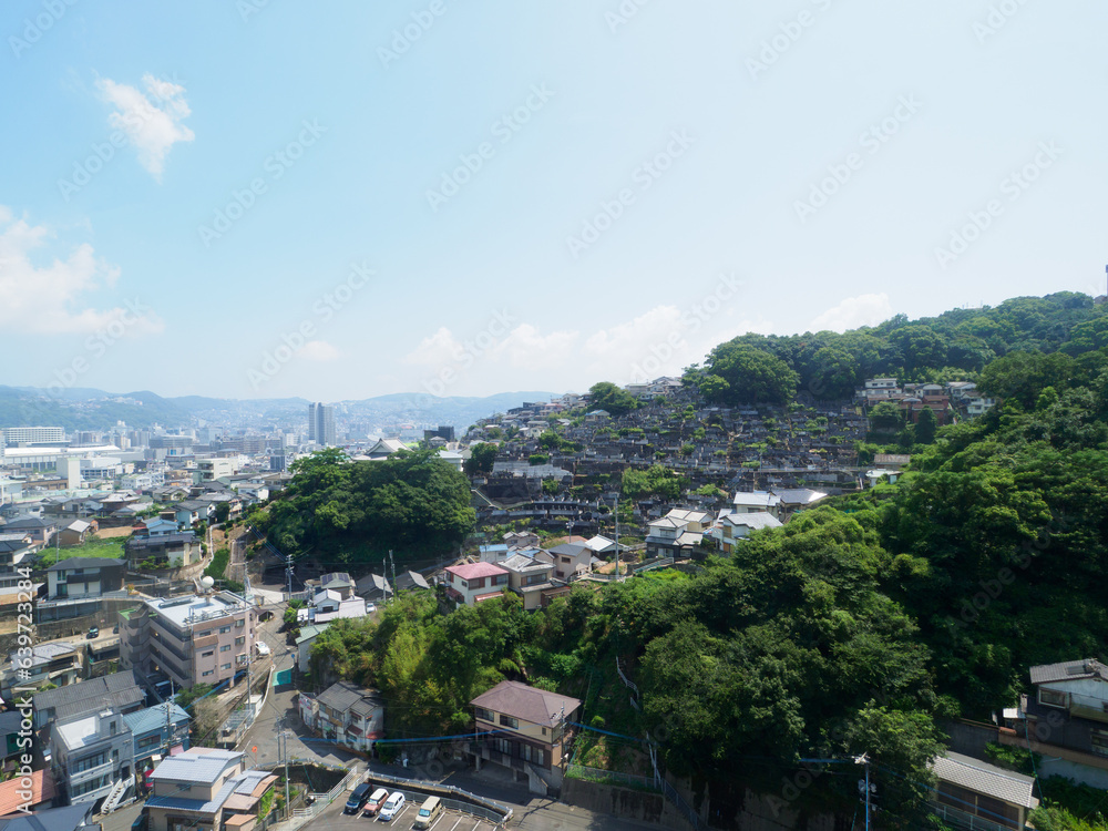 Obraz premium 高台から見た街 長崎市