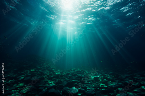 Inside the ocean, dark side of the ocean, mystic water in the ocean © Uliana