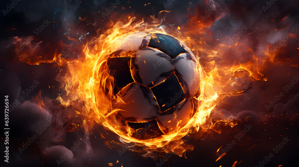 araffe ball in fire with a black background and a black background Generative AI araffe ball in fire with a black background and a black background Generative AI