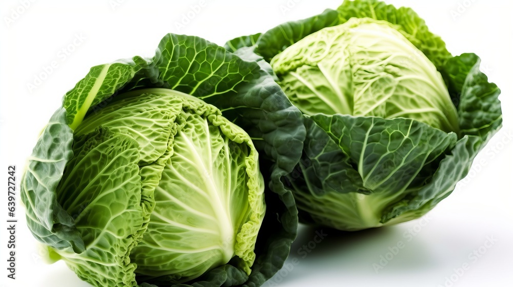 Cabbage on the background. Created with Generative AI technology. Cabbage on the background. Created with Generative AI technology.