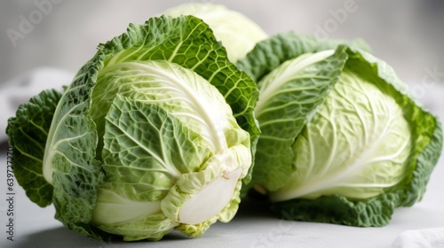 Cabbage on the background. Created with Generative AI technology.