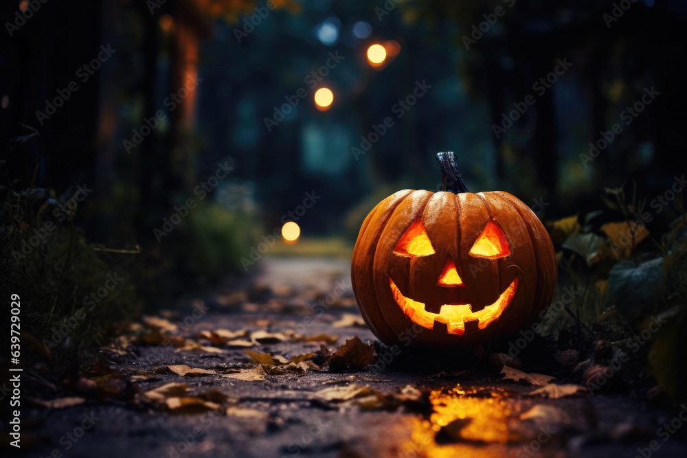 Halloween background with Jack O' lantern Halloween background with Jack O' lantern