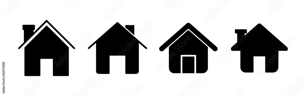 Home icon vector. House vector icon Home icon vector. House vector icon