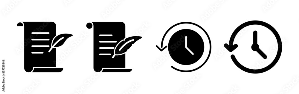 History icon vector. redo history icon History icon vector. redo history icon