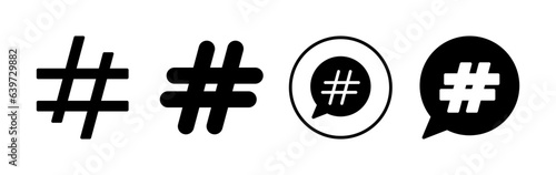 Hashtag icon vector. hashtag simbols