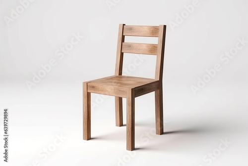 Wooden chair isolated on white background. 