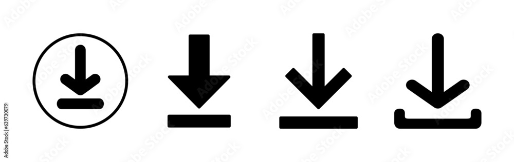 Download icon vector. Downloading vector icon Download icon vector. Downloading vector icon